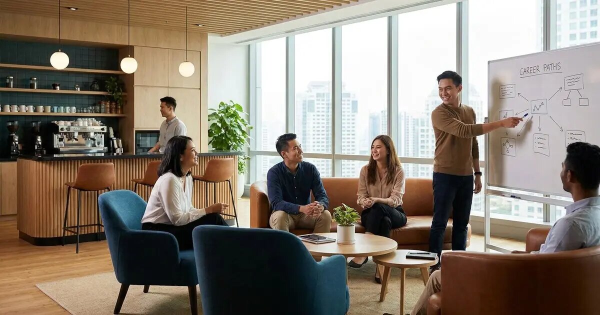 Sales reps and recruiters reviewing their LinkedIn pipeline together